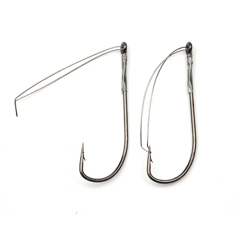 Rompin 10 шт./лот W3369A классический Weedless Sproat колючий рыболовный крючок черный размер 1/0-3/0 бас один крючок под червя держатель для приманки crappie