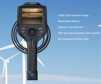 3.5 Inch 360 Degree Articulate Endoscope Camera Temperature Alarm Joystick Control Function 1