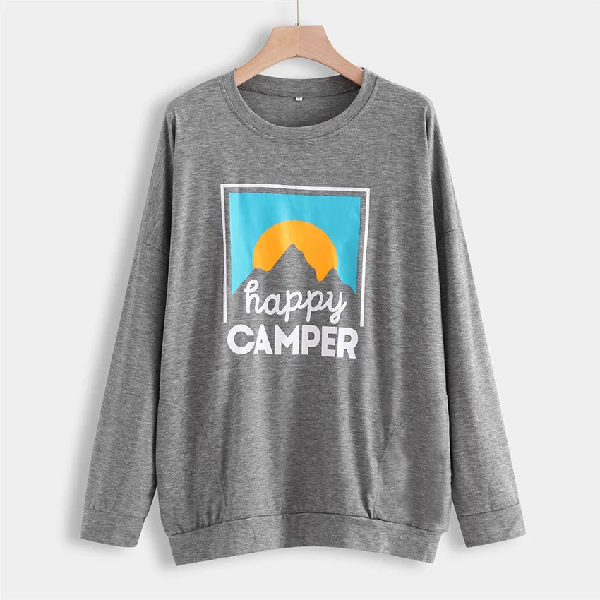 

Women Hoodies Sweatshirts Letter Print Pullovers Plus Size Women Sweatshirts Loose Autumn Sweatshirt Long Sleeve Pocket Hoodie