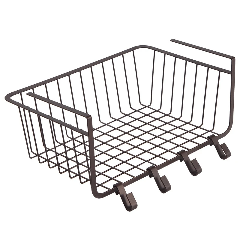 

Kitchen Storage Rack Under Shelf Basket with Hooks Bathroom Organizer Shelf Wardrobe Closet Storage Office Organizer Hanger