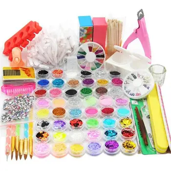

Nail Set Acrylic Manicure Set Manicure Set 12 Colors Glitter Powder Decoration For Nails Acrylic Tool Kit For Beginners