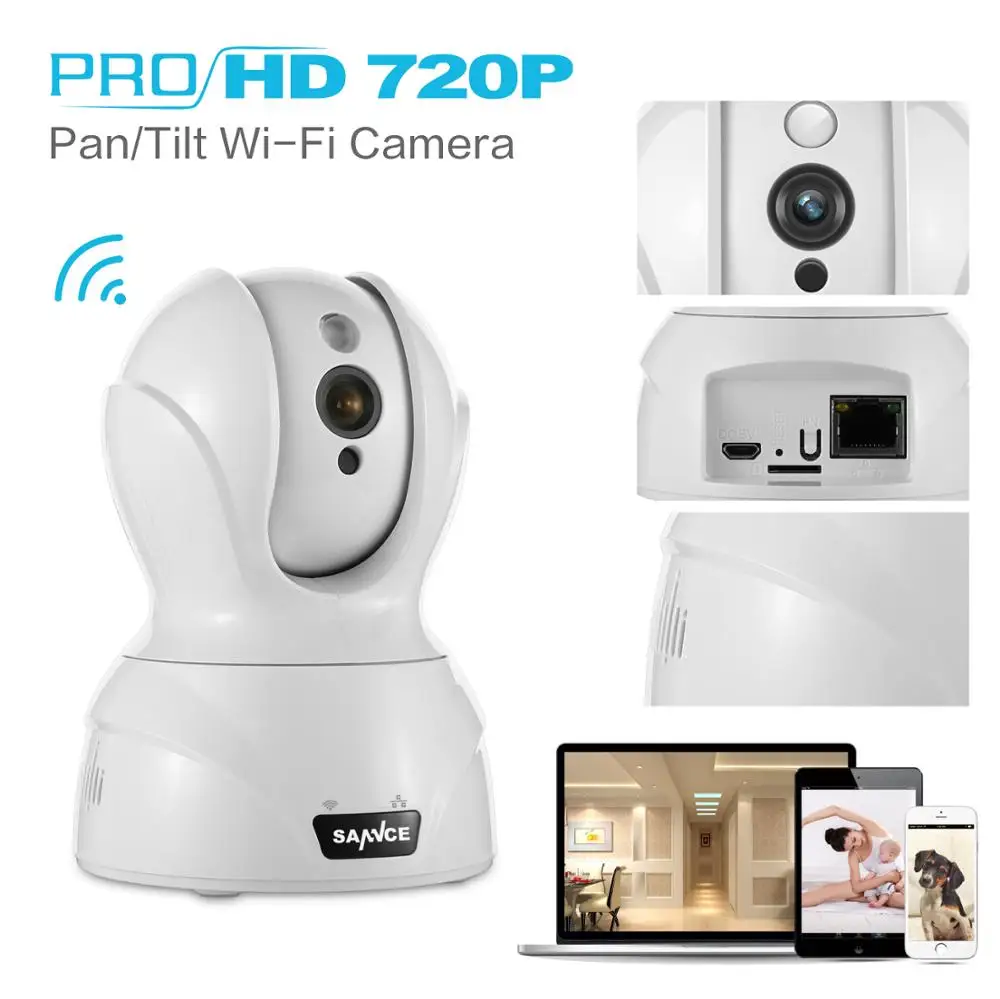 Annke 720P умная Беспроводная ip-камера безопасности, Wi-Fi, панорамирование и наклон, двухсторонняя аудио камера для внутреннего видеонаблюдения, для смартфона, ПК, планшета