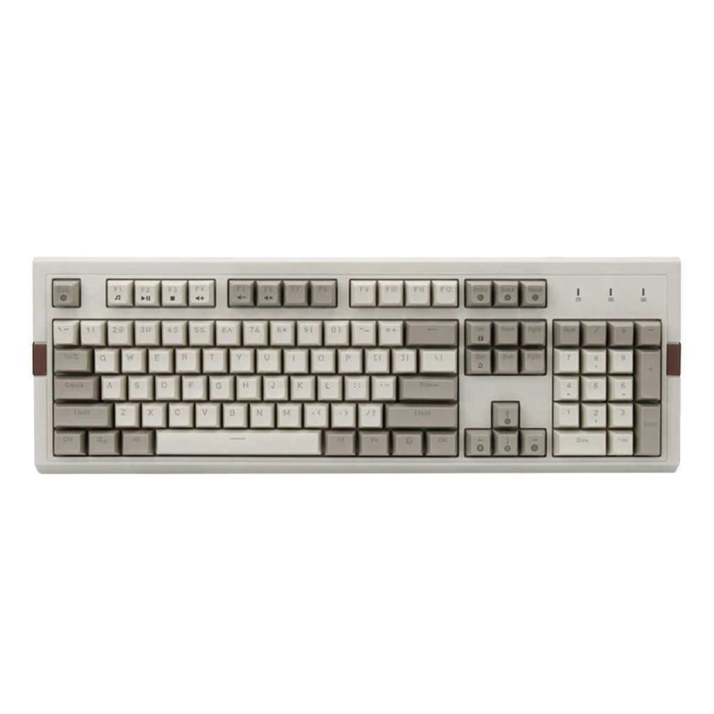 AJAZZ AK510 104 Keys Mechanical Keyboard Retro Gaming Keyboard RGB Backlight Wired Keyboard Two-Color PBT Ball Key Cap