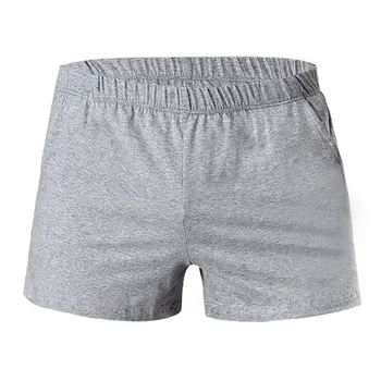 

Fitness Shorts Men Gym Low Waist Sweat Slim Cotton Stretch Casual Fashion Sexy Pockets Workout Brown Tight Summer Shorts KK60ND