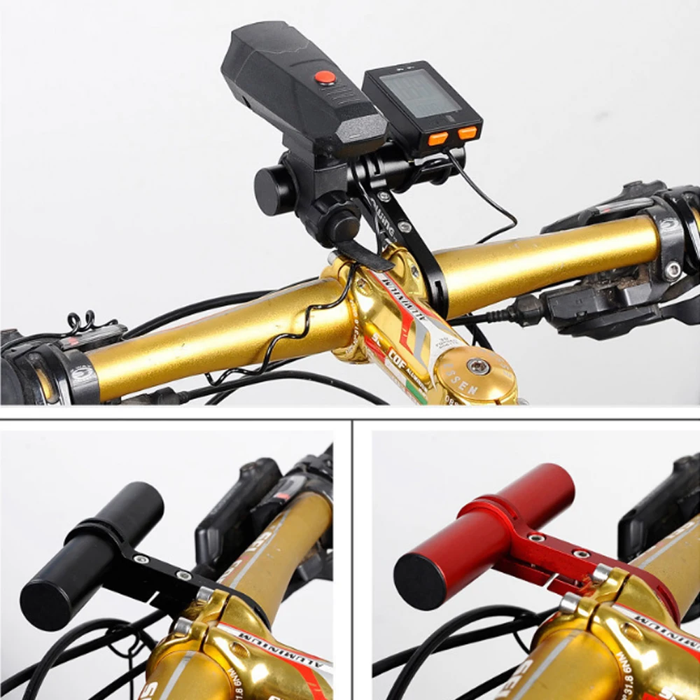 10/20cm Handlebar Extender Mountain Bike MTB Handlebar Expander Bike Cycling Mount Headlight Bracket Holder Accessorie