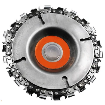 

Wood Carving Disc Grinder Disc Chain Wood Carving Disc for Use with 4 Inch or 4-1/2 Inch Angle Grinders Power Tool