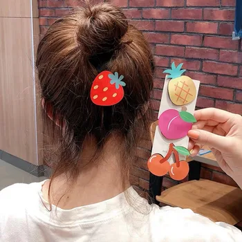 

Kid Fashion Hair Pin Women Girls Cute Fruit Hair Clip Hairpins Girl Headband Barrette Bobby Pin Festival Hair Accessory 1