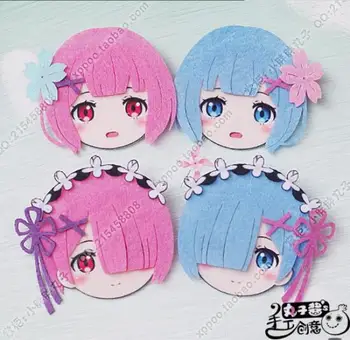 

Anime Life in a different world from zero Rem Figure 4910 Badges Nonwoven Fabric Button Brooch Pin Gifts Kids Toy