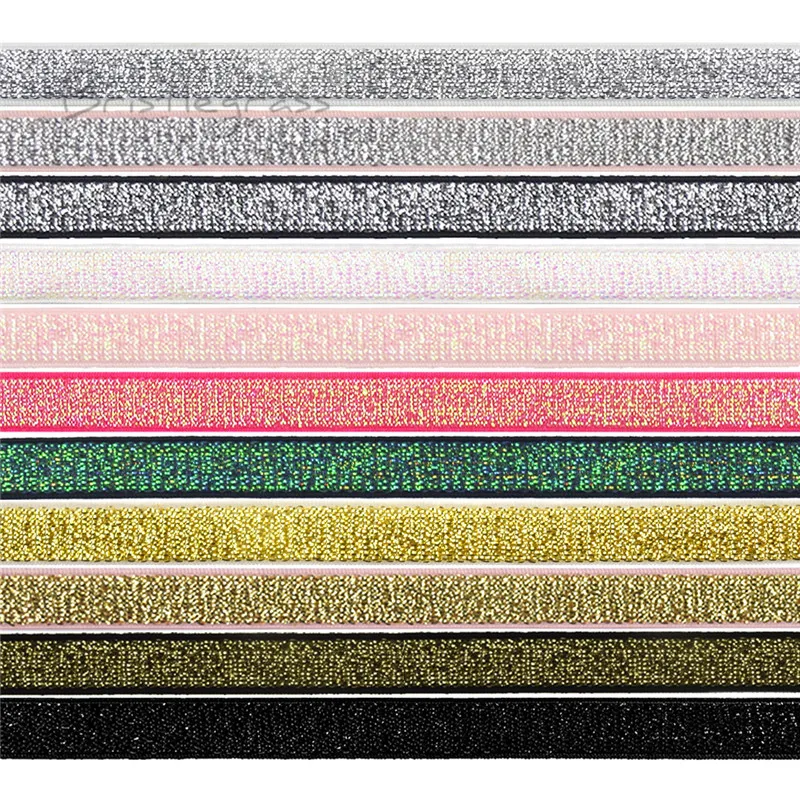 Эластичная Повязка из спандекса на бюстгальтер с металлическим блеском без