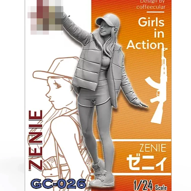 

1/24, Zenie, GIRLS in ACTION, Resin Model figure, GK, Unassembled and unpainted kit