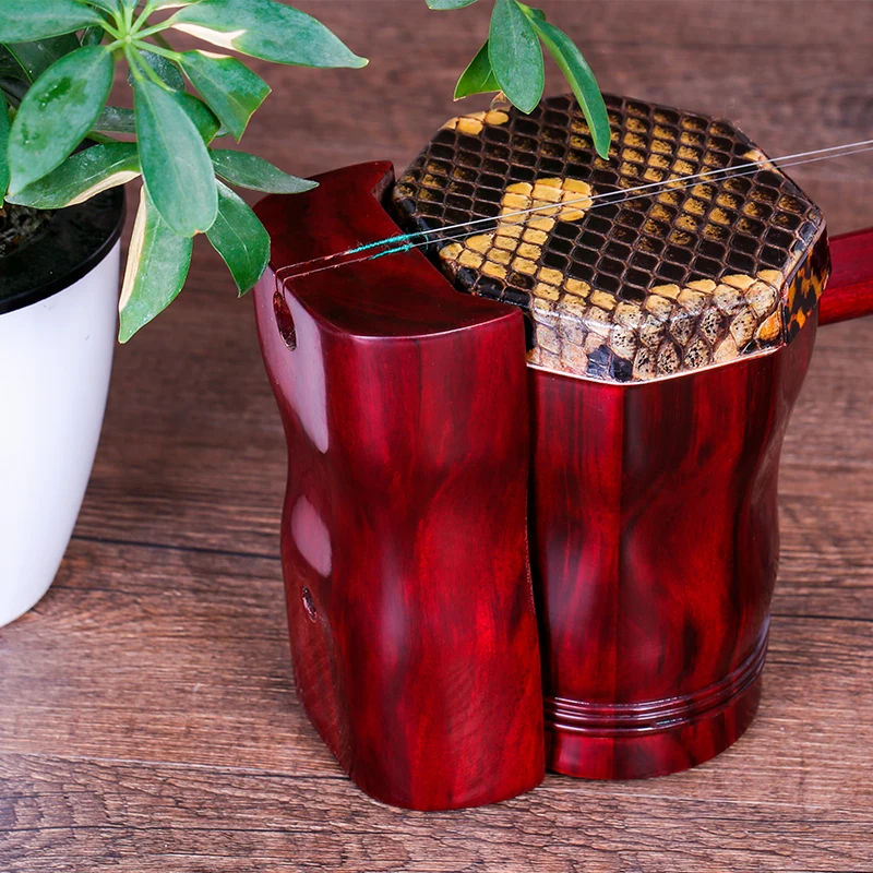Red sandalwood octagonal Erhu African lobular red sandalwood / rosewood erhu