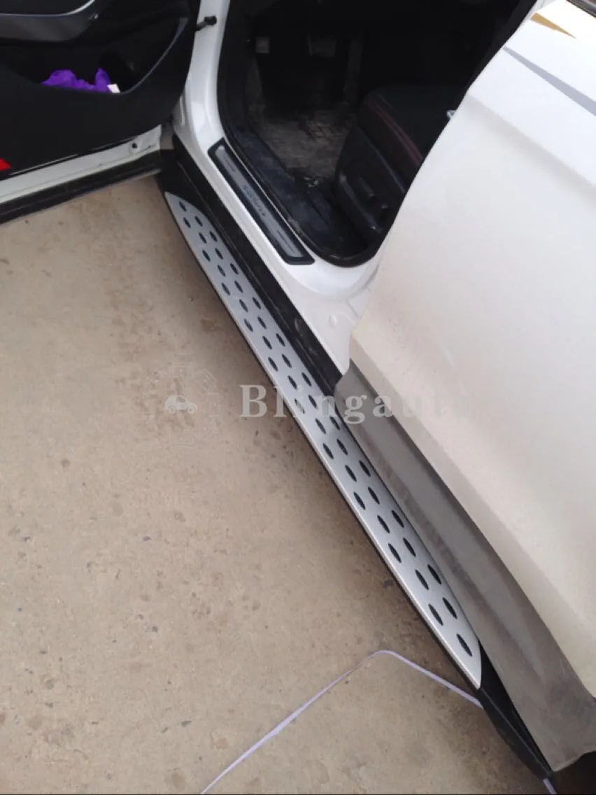Подходит для hyundai Santa Fe 2013- 2 шт. Левая Правая Беговая доска боковые шаги nerf бар автомобиля педаль боковой лестницы