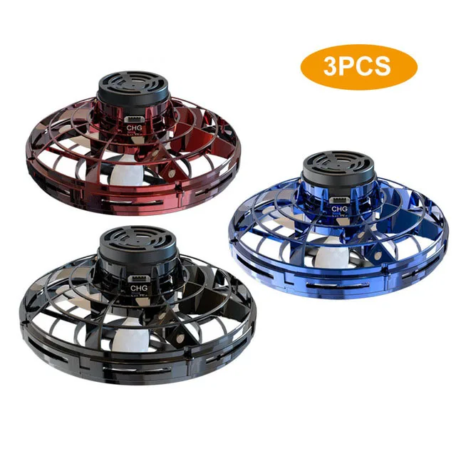 XMJ-0176-3pcs-Y Flynova Радиоуправляемый мини-Дрон НЛО Радиоуправляемый квадрокоптер Fingertip Upgrade Flight Gyro Flyin Spinner декомпрессионные радиоуправляемые игрушки подарок для детей - Цвет: XMJ-0176-3pcs-Y