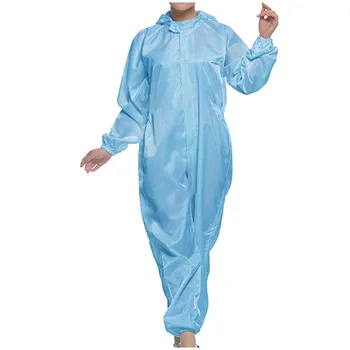 

1pcs Raincoats Washable Protective Clothing Particles Barrier Hygiene Waterproof Dust Protection Clothing Antistatic Polyester