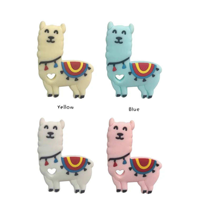 Food Grade Silicone Teethers DIY Animal Hoggerel Baby Ring Teether Infant Baby Silicone Chew Charms Kids Teeth Gift Toddler Toys