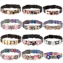 BAOPON, черный и разноцветный сетчатый Браслет из нержавеющей стали, браслеты для женщин с горкой, браслеты-подвески, сделай сам, ювелирное изделие в качестве специального подарка