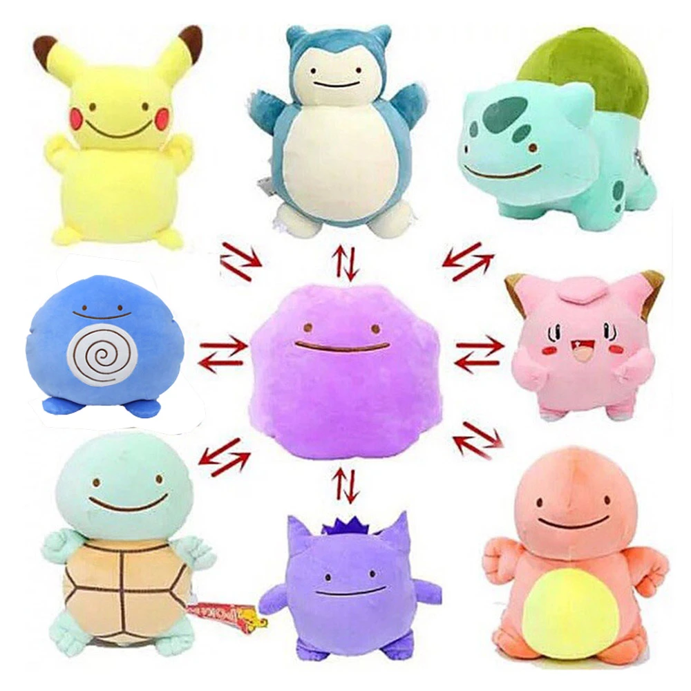 Original Takara Tomy Pokemon Pillow Pikachu Ditto Squirtle Poliwrath Stuffed Plush Cm Double Sided Pillow Kids Christmas Gift Movies Tv Aliexpress