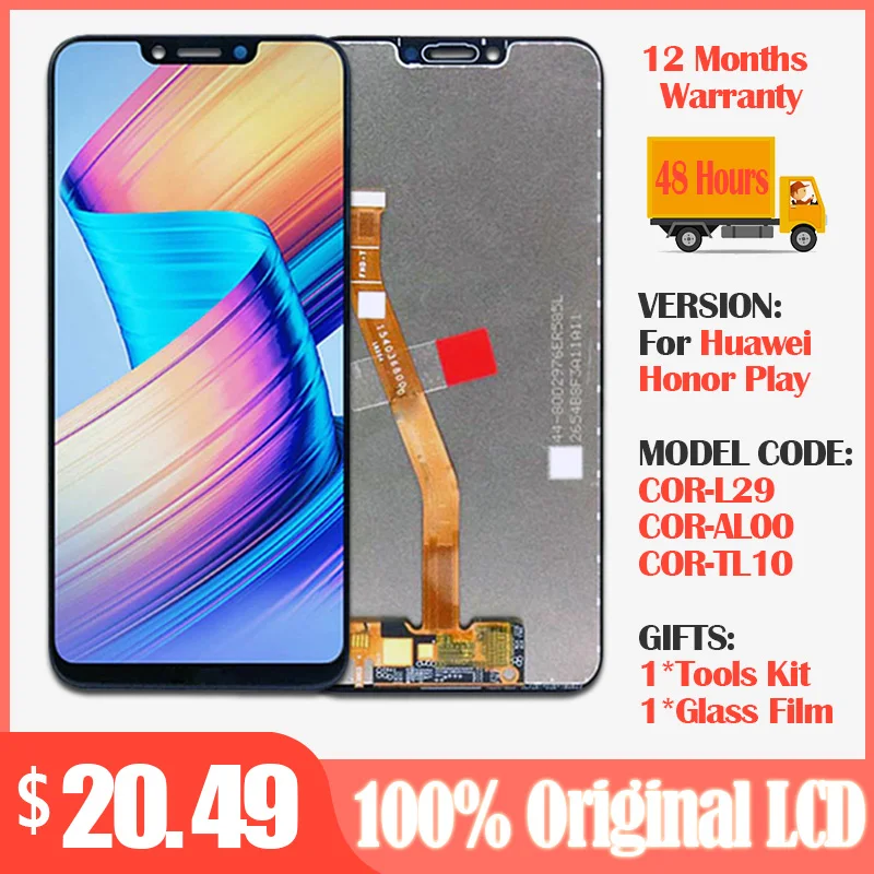 Оригинальный ЖК дисплей для Huawei Honor Play COR L29 дигитайзер сенсорный экран в сборе honor