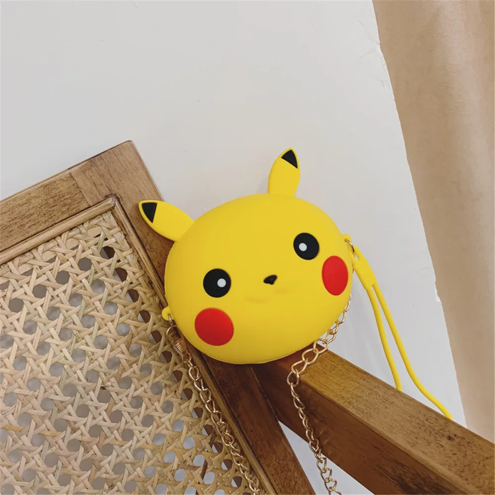 106056 Q UNCLE Cartoon Wallet Silicone Round Collection Bag Korean Version of Children's Bag Kawaii Mini Pouch Chain Zipper Coin Purse - Цвет: 106056
