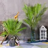 125cm13 Fork Large Artificial Plants Plastic Green Palm Tree Branch Tropical Theme Fake Tree Indoor Landscaping Office Home Deco ► Photo 2/6