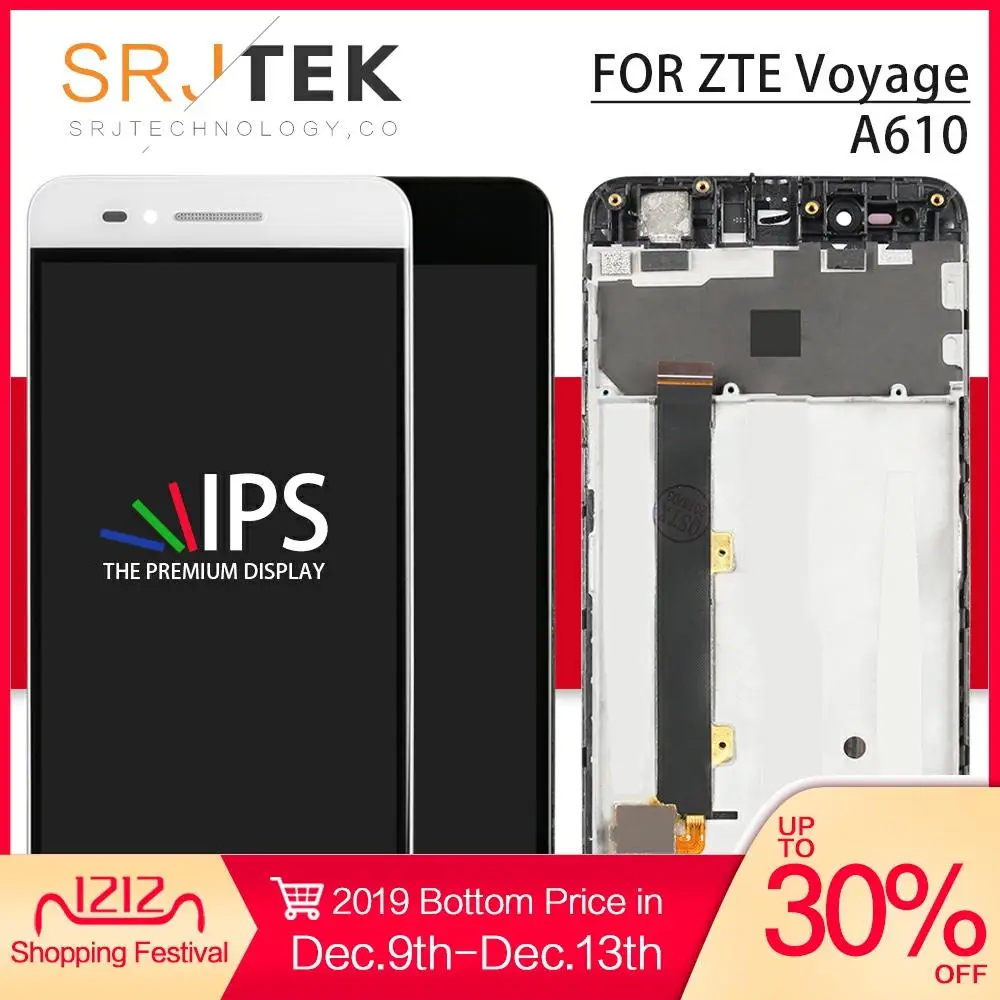 Srjtek экран для zte Voyage 4 Blade A610 ЖК сенсорный дигитайзер сенсор Стекло в сборе с рамкой