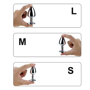 Bdsm Anal Butt Plug Metal Anal Sex Toys for Men Women Anus Crystal Diamond Jewelry Waterproof Adults Erotic Sex Toys for Couples 2