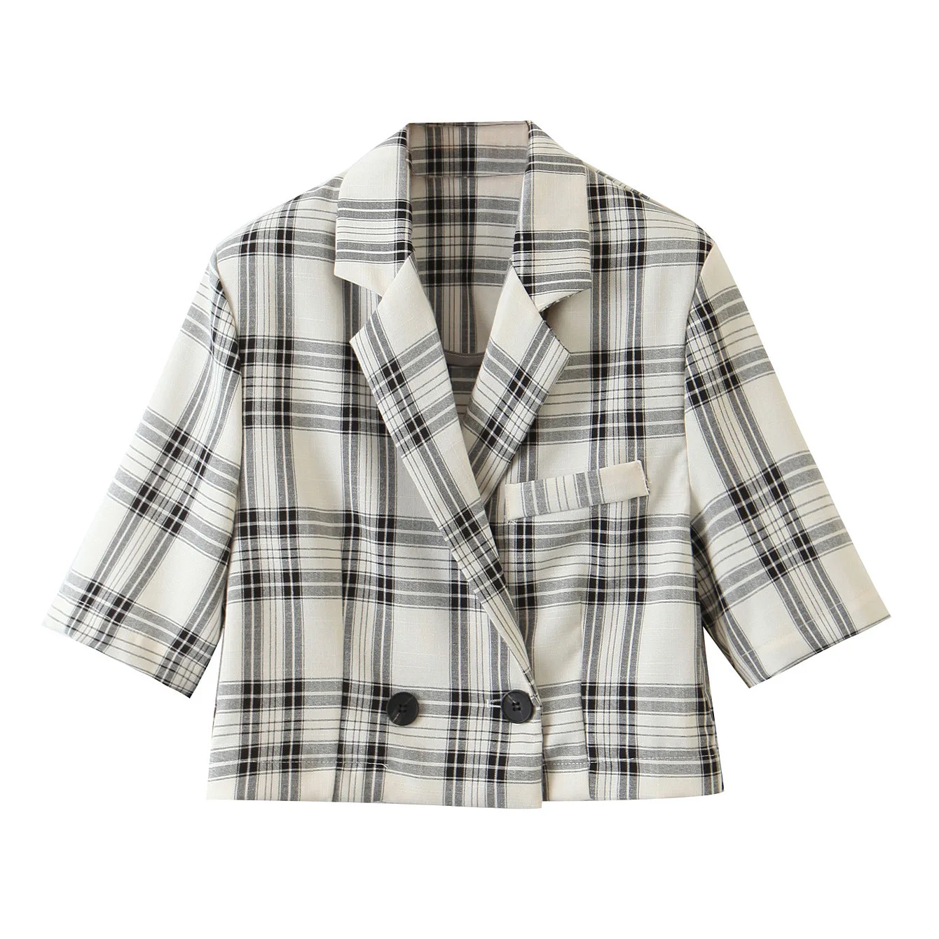 ladies short checked jackets