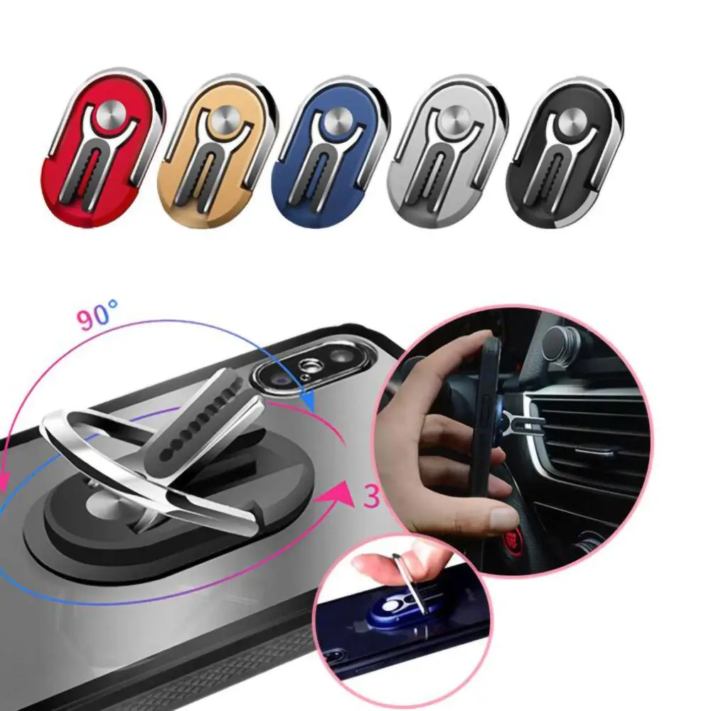 

Multipurpose Mobile Phone Holder 360 Degree Car Air Vent Grip Mount Stand Rotation Magnetic Finger Ring Phone Holder Bracket