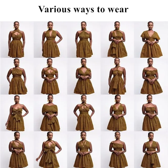 Combinaisons africaines pour femmes motif wax 5