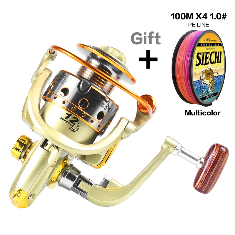 SIECHI Fishing Reel Spinning 1000-7000 Series Metal Spool Spinning