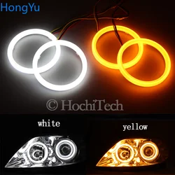 Enhanced LED Cotton White and Yellow Angel Eye DRL with Turning Signal (2pcs 110mm)