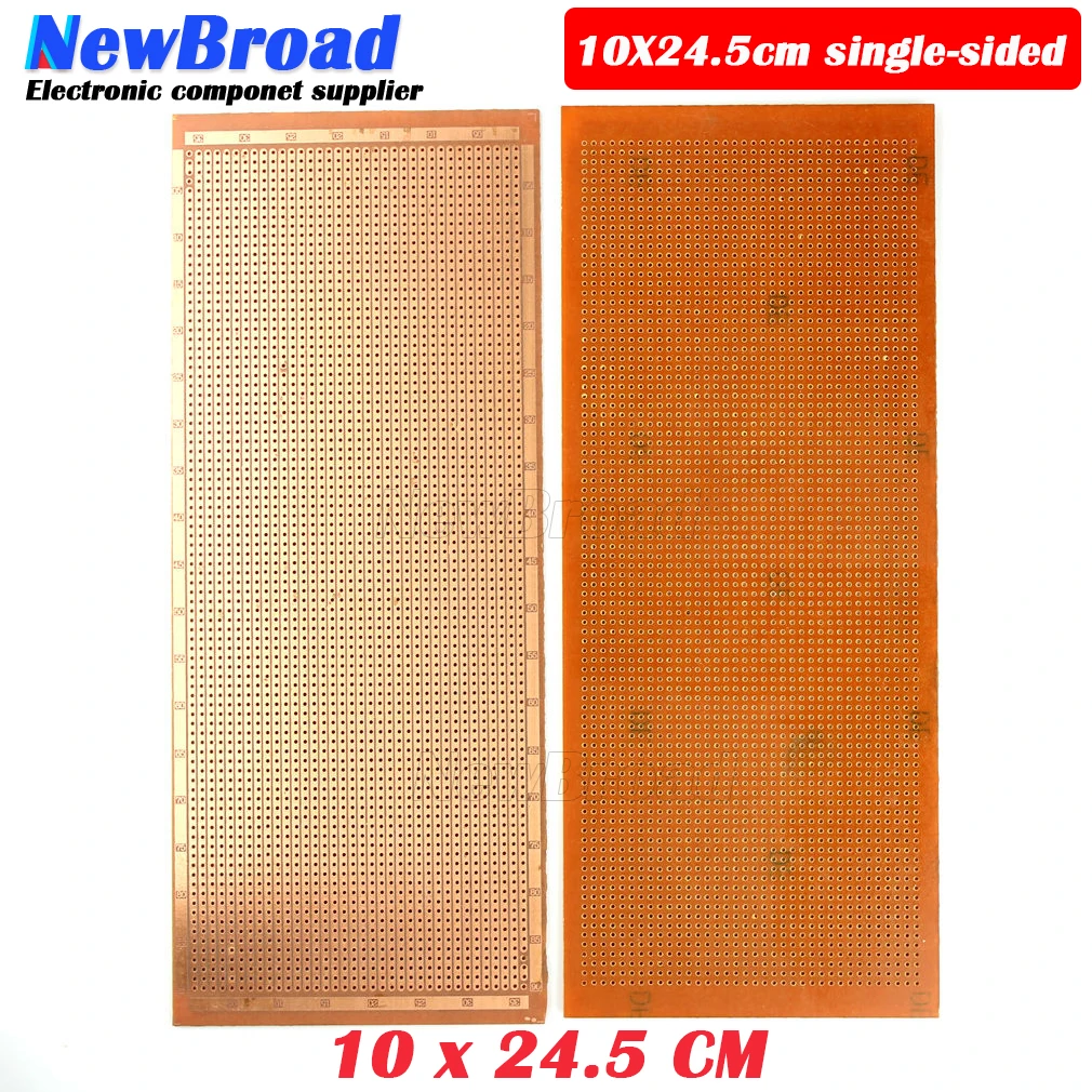 2PCS 10*24.5CM 단면 베이클라이트 (긴 와이어 패드) 1.5 두께 2.54 간격 범용 범용 회로 기판 PCB