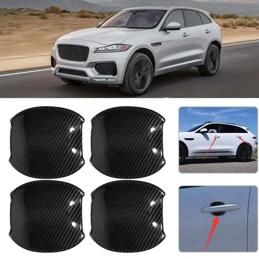 Дверь наружная чаша орнамент аксессуары Подходит для Jaguar f-pace F Pace X76 автомобиль углеродного волокна стиль автомобиля Стайлинг Аксессуары