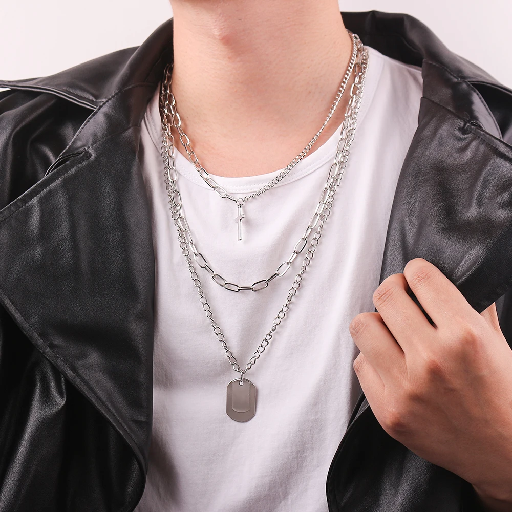  Necklace Punk Style Barbed Wire Chain Cheap JKP4465