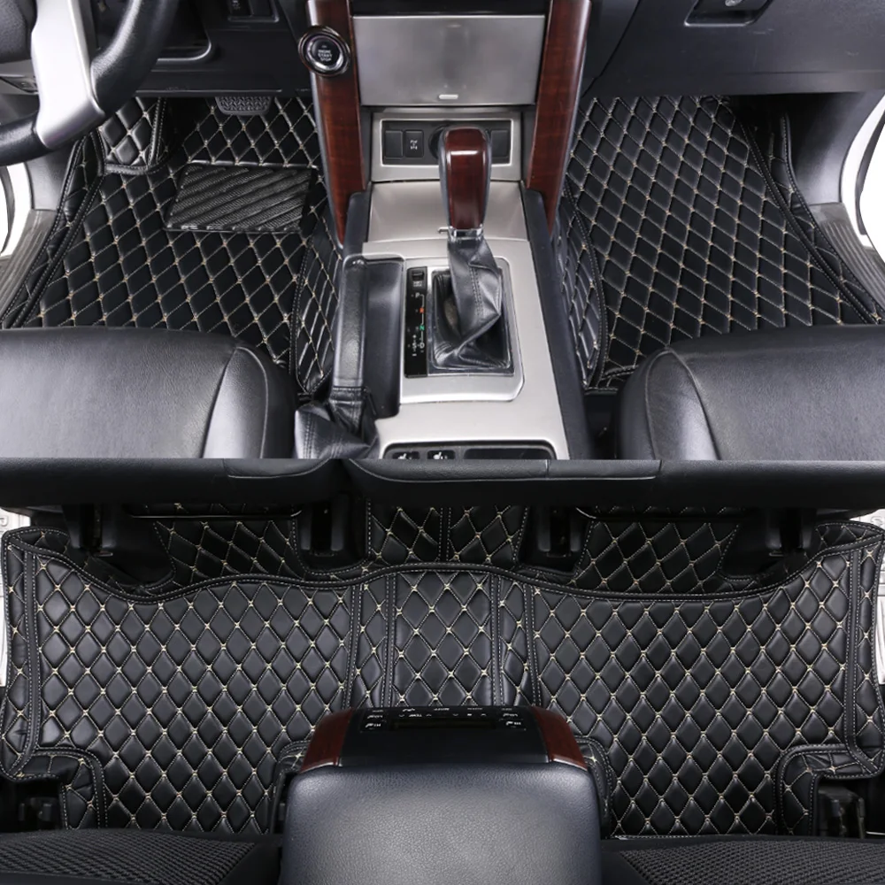 黑色金色脚垫整套