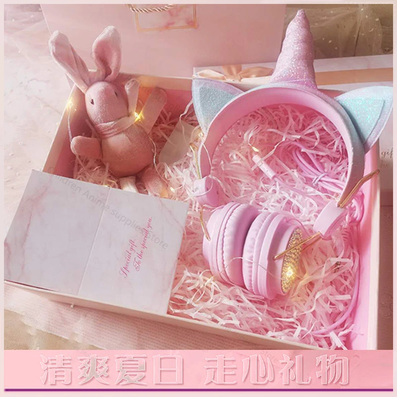 Проводные наушники LOL Surprise Dolls в виде единорога с микрофоном музыкальные