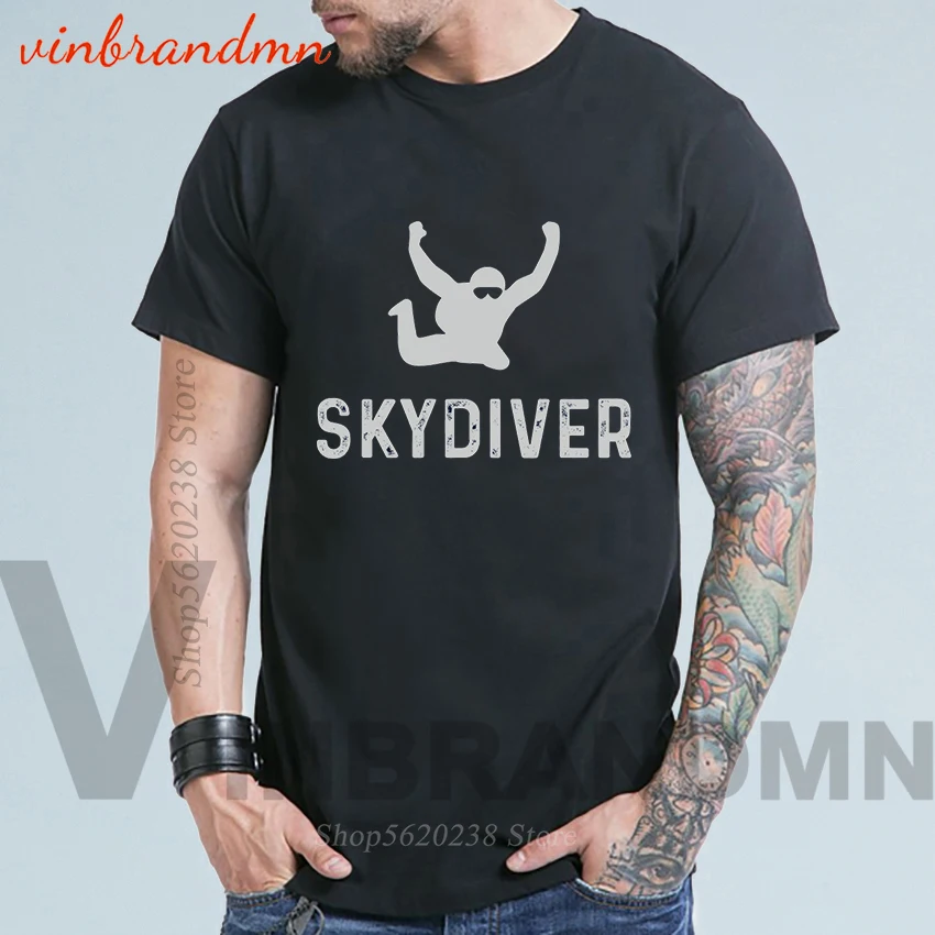 Skydiver графическая Мужская футболка модная мужская с принтом Harajuku Парашютная