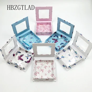 

NEW 10pcs butterfly False Eyelashes Packaging Box Lash Boxes Fake 3d Mink Lashes Glitter Case Empty Makeup Eyelash Storage