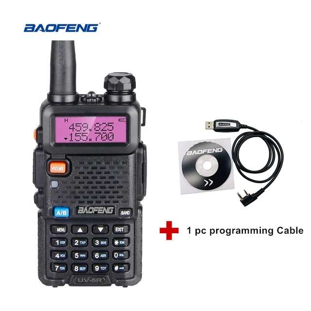 Baofeng UV-5R рация+ NL770S антенна для мобильных автомобильных радиостанций охотничья станция Макс 150 Вт UV5R UHF VHF трансивер CB Ham радио - Color: 8W Add 1 cable