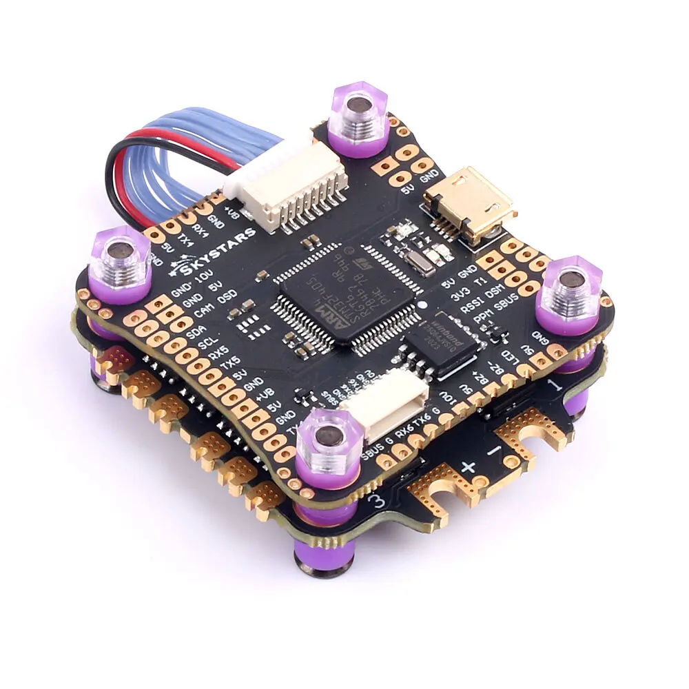 Skystars 3-6S Stack F722 Flight Controller BLheli-32 KO45 45A ESC for FPV Racing RC Drone