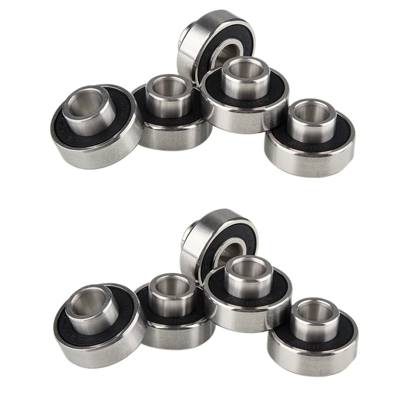 10Pcs 608 2RS Longboard Integrated Bearing Skateboard Wheel Bearing