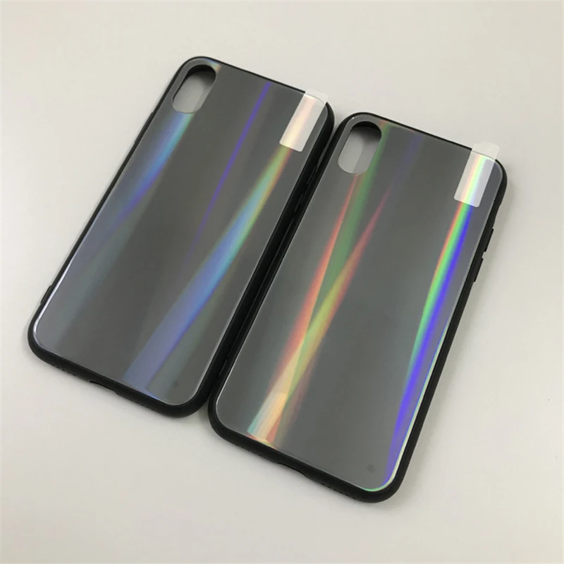 Чехол для iPhone 6S 6 7 8 Plus X XR XS Max UV пустой чехол 10 шт./лот - Цвет: Aurora Glitter