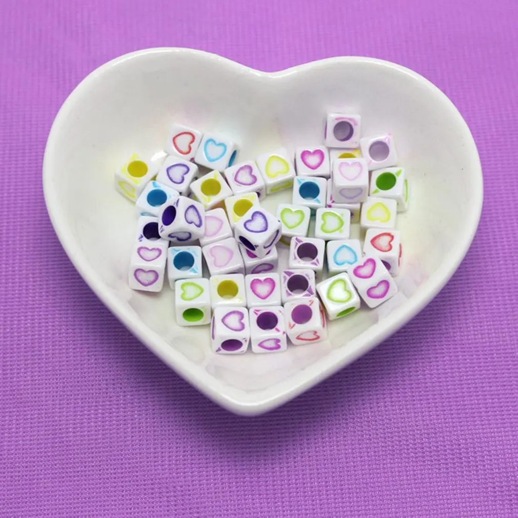 100Pcs DIY Jewelry Accessories Letter Beads Handmade Acrylic Bead Kit Jewelry Beads Set Necklaces Bracelet Making Toys For Girls