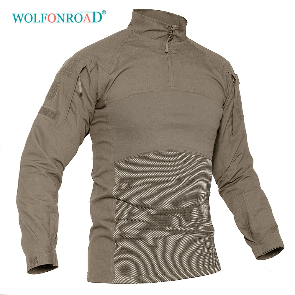 Походная рубашка WOLFONROAD с длинным рукавом тактическая 5XL армейские военные боевые