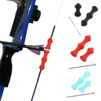 

Archery Hunting Finger Protector Gear Sever Arrow Bowstring Recurve Bow Positioning Silicone Column Outdoor shooting accessories