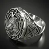 Men's 925 Vintage Wolf Totem Thai Silver Ring Nordic Mythology Viking Warrior Wolf Head Men's Ring ► Photo 2/3