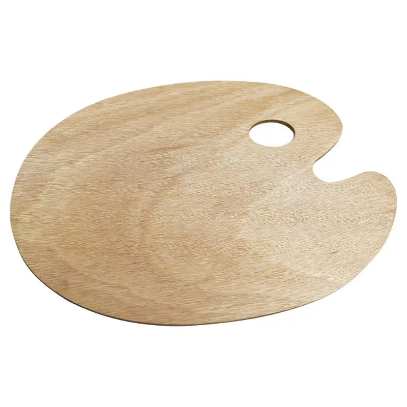 Wooden Artists Palette with Thumb Hole Oil Acrylics Paint Palette Tray for Adult paint tray color palette