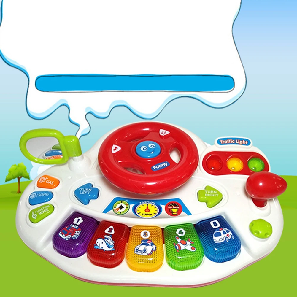 

Multi Coloured Early Childhood ABS Cute Educational Toy Battery Operated Musical Instrument Tiny Tot Driver Intellectual Baby