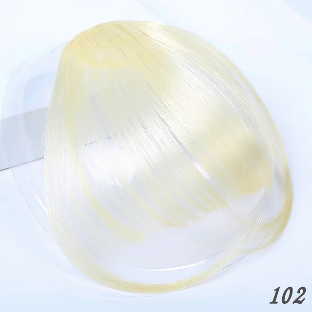 TALANG Neat Front Fringe Clip In  Hair Bangs  Hair Extensions Sweeping Side Blunt Bang Natural Black Brown Hairpieces 102