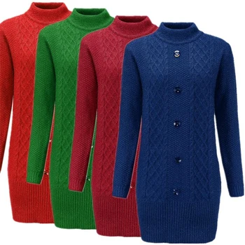 

Woman Spring Plus Size Sweaters Female Autumn Oversize Hedging Sweater Lady Thick Length Robe Women Stretch Vestido Warm Pull